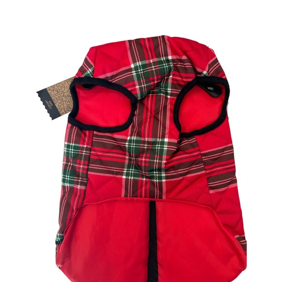 Paw & Tail Red Plaid Dog Vest - Size S Pet Apparel Adorable Warm and Cozy - Picture 4 of 6